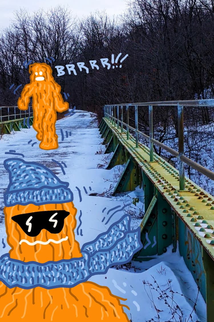 12 Postcard Set, Freezing Out There - 2023 Photography and digital illustration collage